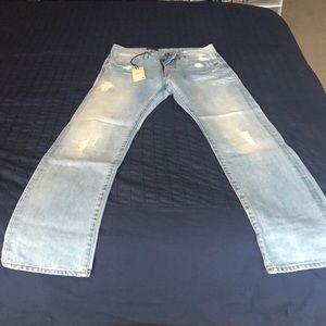 G-Star Raw Straight Distressed Jeans
